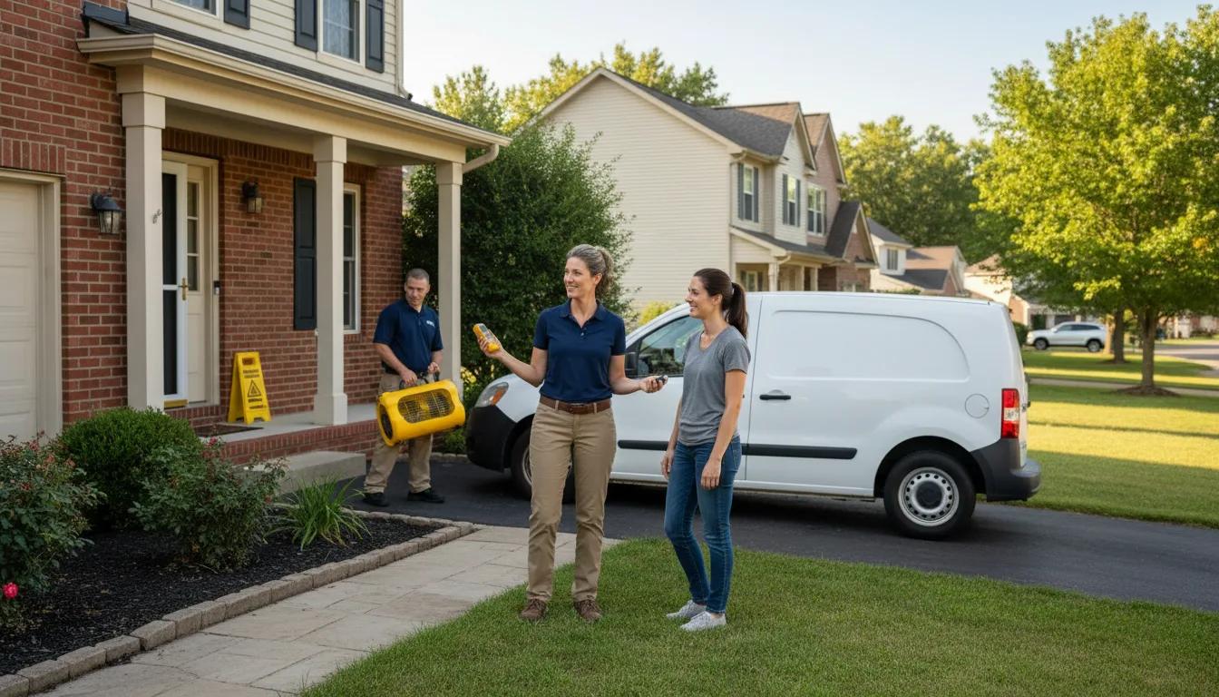 Residential water damage restoration in Rossville, IL